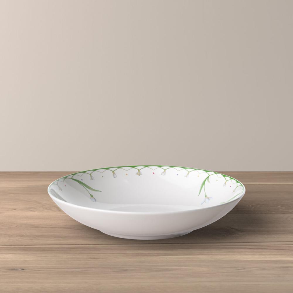 Pasta Bowls | Colourful Spring Flat Bowl Bowls Pasta Bowls